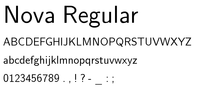Nova Regular font